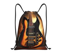 FoRes Bolsas versátiles con cordón para madres e hijos, mochila de gimnasio ligera para deportes, yoga, baile y viajes, Guitarra instrumental, M