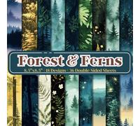 Forest and Ferns Scrapbook Paper Craft Pad: 18 Nature Scene Designs, 36 Double-Side Sheets Printed on 8.5"x8.5" Size Paper. Perfect for Card Making, ... Decoupage, Collage, Gift Wrapping & More!