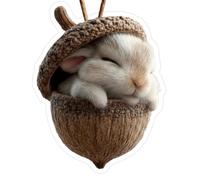 Forest Animal Acorn Christmas Ornaments 2D Acrylic Christmas Tree Pendants | 8cm, 2D Acrylic Animals Pine Cones Christmas Tree Ornaments
