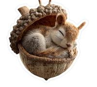 Forest Animal Acorn Christmas Ornaments 2D Acrylic Christmas Tree Pendants | 8cm, 2D Acrylic Animals Pine Cones Christmas Tree Ornaments
