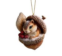 Forest Animal Acorn Ornaments - 2D Flat Decorative Acorn Holiday Decoration