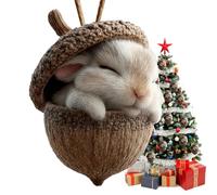 Forest Animal Acorn Ornaments, 3D Acorn Funny Home Decor - Cute Holiday Decor Christmas Tree Ornaments,for Indoor Outdoor Living Room Wall Door Mantel Fireplace Farmhouse Garden Yard Porch