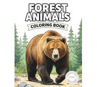 Forest Animals Coloring Book: 40 Realistic Forest Animals with Fun Facts and Woodland Habitats (Tracks & Tails Discovery)