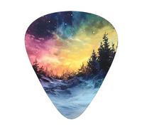 Forest Aurora - Púas de guitarra en tamaños finos, medianos y gruesos, juego de 12 piezas, adecuadas para guitarra eléctrica y varios instrumentos