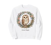 Forest Barn Magic Owl Estética Cottagecore Nature Art Sudadera