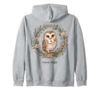 Forest Barn Magic Owl Estética Cottagecore Nature Art Sudadera con Capucha