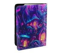 Forest Beauty - Funda para pasaporte con estampado de plantas, de piel sintética, organizador de viaje para hombres y mujeres, 6.5 pulgadas, Black, Talla única
