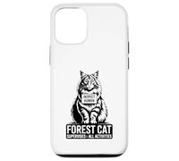 Forest Cat supervisa Todas Las Actividades Inspeccionar a Humanos Carcasa para iPhone 12/12 Pro