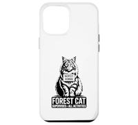 Forest Cat supervisa Todas Las Actividades Inspeccionar a Humanos Carcasa para iPhone 12 Pro MAX