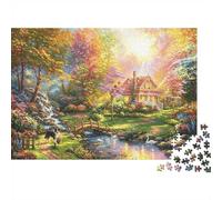 Forest Cottage 1000 Pieza Jigsaw Puzzle Recycled Paper Garden Cr dult Jigsaws Impossible Hard Difficult Challenging Alivia la Demencia Senil Fun 38x26cm/1000pcs