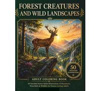 Forest Creatures and Wild Landscapes - Adult Coloring Book: 50 Detailed Stress-Relief Illustrations of Mountains, Waterfalls & Wildlife for Nature-Loving Adults