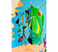 Forest Creatures Notebook Bugs - One Heart 160 Pages Lined - Daily Journal 6x9: Wildlife Hardcover Pocketbook A5