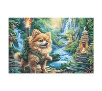 Forest Cute Gato Rompecabezas 1000 Piezas Cartón Resistente para Adultos Actividades Grupales para Relajarse Decoración Pared Regalo Aniversario 1000 PCS/75x50cm