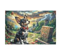 Forest Cute Perro Rompecabezas 1000 Piezas Cartón para Toda La Familia Tiempo Libre Entretenimiento Sin Pantalla 1000 PCS/75x50cm
