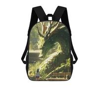 Forest Dragon And Girl Encounter 17inch Mochilas Escolares Impresas En 3D, Mochilas Escolares De Moda Para Niños De Primaria Y Secundaria