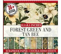 Forest Green And Tan Bee Scrapbook Paper: Versatile Bee and Nature Themed Paper for Scrapbooks, Cards, Decoupage, and More