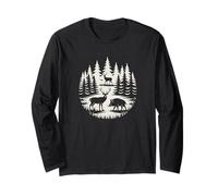 Forest Hunting Design, Deer And Wild Boar In Front Of High Manga Larga