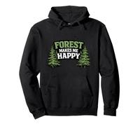Forest Makes Me Happy Funny Nature Earth Day Gráfico Novedad Sudadera con Capucha