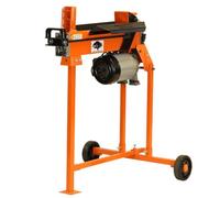 Forest Master FM5T-TC - Separador eléctrico de troncos de 5 toneladas, tiempo de ciclo de 9 segundos, prellenado, listo para usar, cumple con UKCA/CE, incluye banco de trabajo, protector y soporte en