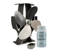 Forest Master SuperFast Ventilador de estufa de aire con soporte para fragancia, quemadores de leña y quemadores de troncos, distribución eficiente del calor y ambiente perfumado (incluye fragancia)
