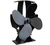 Forest Master - Ventilador de estufa semicalentado superrápido - Ventilador de chimenea eficiente y alimentado por calor para quemadores de leña y quemadores de leña (negro)