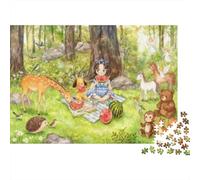 Forest Picnic Reciclado Material Puzzle Forest Picnic Divertido Activity Gift Divertido