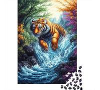 Forest Tiger Jigsaw Puzzle 1000 Pieces for Adults Paper Brain Training Eco Thick Paper Puzzle Home Decor 38x26cm/1000pcs