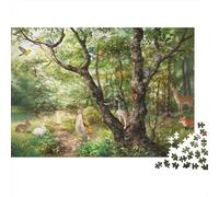 Forest Tree Puzzles for Elderly 1000Piezas Reciclable Papel Sunlight Rays Puzzle for Adultoos Interesante Familia Juego Accesorios Fiesta Juego Accesorios for Home 38x26cm/1000pcs