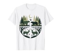 Forest Wildlife Retro Nature Outdoor Scenic Art Camiseta