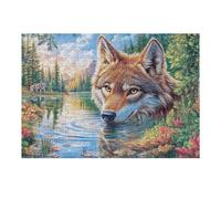 Forest Zorro Rojo Puzzles 300 Piezas Construir DIY 3D Rompecabezas para Adultos Maquetas Educativas Aliviar Estrés Estera Portátil 300 PCS