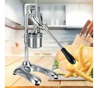 forestalk 30cm Francés Fry Cutter, Heavy Duty Potato Slicer Machine con 12 Hoyos, Acero Inoxidable Masher Prensa para largas Fritas, Incluye Canasta