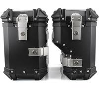 forestalk Alforja universal lateral para motocicleta, maleta de herramientas, estuche lateral rígido, 38L, impermeable, aluminio, alforjas laterales para motocicleta