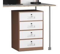 forestalk Archivador de 4 cajones con cerradura, archivador vertical de metal con cerradura para oficina en casa, gabinete de archivo de acero para oficina angosta, debajo del escritorio, para tamaño