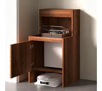 forestalk Armario de almacenamiento al vacío robot con puertas y cajones, organizador que ahorra espacio para sala de estar, mesa auxiliar moderna, ideal para cafetería y uso doméstico