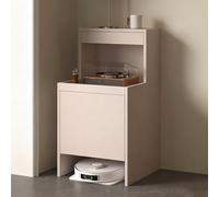 forestalk Armario de almacenamiento al vacío robot con puertas y cajones, organizador que ahorra espacio para sala de estar, mesa auxiliar moderna, ideal para cafetería y uso doméstico