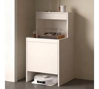 forestalk Armario de almacenamiento al vacío robot con puertas y cajones, organizador que ahorra espacio para sala de estar, mesa auxiliar moderna, ideal para cafetería y uso doméstico