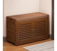 forestalk Banco de jardín para exteriores, resistente a la intemperie, asiento de almacenamiento de metal con cojín para sala de estar, dormitorio, vestíbulo, perfecto para apartamentos y balcones