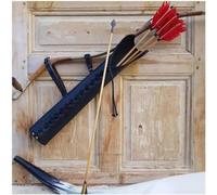 forestalk Bolsa de piel sintética de 50 cm para arquero y cazador de arqueros y cazadores, estilo medieval, recurvo, para caza (color: Nero)