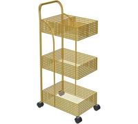 forestalk Carrito de Rodillo Mediano Blanco, Portable Kitchen Island Storage Rack con Ruedas, Heavy Duty Utility Shelf for Bathroom, Office, Narrow Space Organizer, Easy Move Movable Shelf