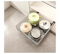 forestalk Cestas de alambre organizador de gabinete para cocina, estantes de almacenamiento de cajones deslizantes de acero inoxidable, sin taladro, diseño hueco para una gestión eficiente del espacio