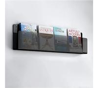 forestalk Clear Acrylic Wall Mounted Floating Shelves, Invisible Book Display Stand for Living Room Office, Space Saving Magazine Rack with Heavy Duty Support, Modern Minimalist Design