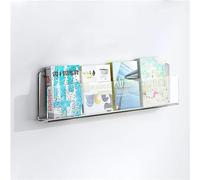 forestalk Clear Acrylic Wall Mounted Floating Shelves, Invisible Book Display Stand for Living Room Office, Space Saving Magazine Rack with Heavy Duty Support, Modern Minimalist Design