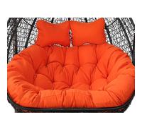 forestalk Cojín De Huevo Columpio Colgante Doble para Sillón, Cojín Suave Y Profundo, Cojín para Silla Columpio De 2 Plazas para Exteriores con Corbatas, Relleno Completo, Sin Colapso(Color:Naranja)
