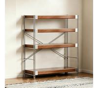 forestalk Consola de Medios AV con estantes Ajustables, 2 3 4 Niveles de Madera Maciza para Consolas de Audio de CD DVD, gabinete de Almacenamiento de diseño Abierto 60 x 51 x 50 cm