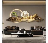 forestalk Decoración de pared artística 3D, escultura tradicional china de pino Feng Shui para colgar en la pared para decoración moderna de sala de estar