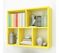 forestalk Estantería Blanca Moneda Montada 39.4 Pulgadas de Almacenamiento de Rack Espacio de guardado Unidad de Pantalla para el Dormitorio Sala de Estar casero decoración Madera diseñada