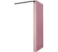 forestalk Expositor portátil con cortina de privacidad y barra para colgar, partición montada en la pared para vestuario en tienda de ropa, fácil instalación y diseño versátil