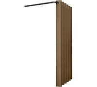 forestalk Expositor portátil con cortina de privacidad y barra para colgar, partición montada en la pared para vestuario en tienda de ropa, fácil instalación y diseño versátil