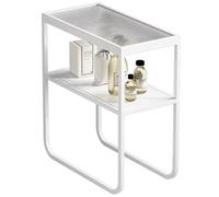 forestalk Gabinete de baño Delgado con Vidrio, Estradado de Almacenamiento de Espacio para la Brecha, Rust Proof Organizador para pequeñas Habitaciones, 20x10x21 Pulgadas