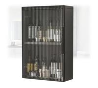 forestalk Gabinete de baño montado en la pared, gabinete de madera para medicina, gabinete de ducha de metal sobre el inodoro con puertas de cristal para cuarto de lavado y sala de estar (tamaño: 30 x